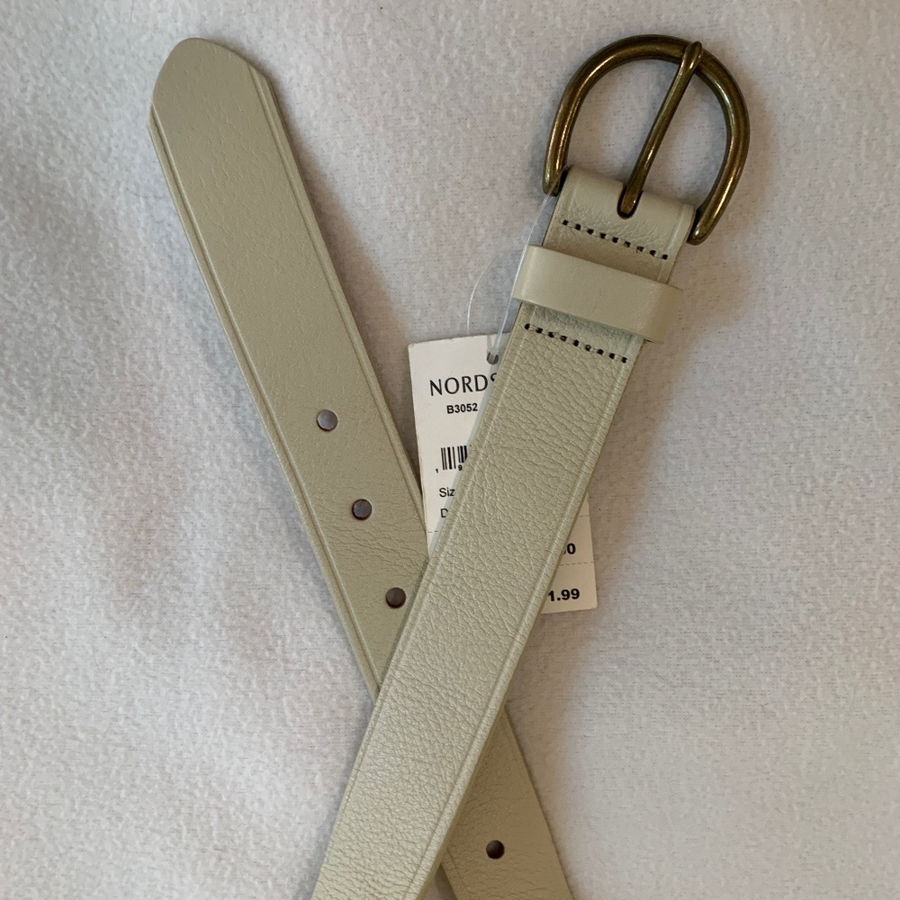 Madewell Ecru Leather Belt - Picture 10 of 14
